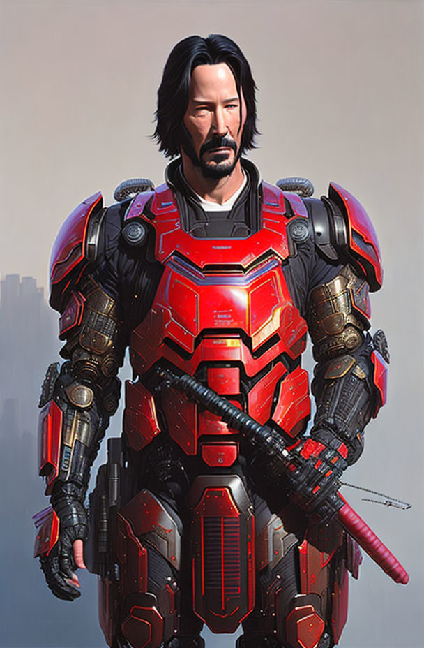 Keanu Reeves as a Techno Samurai