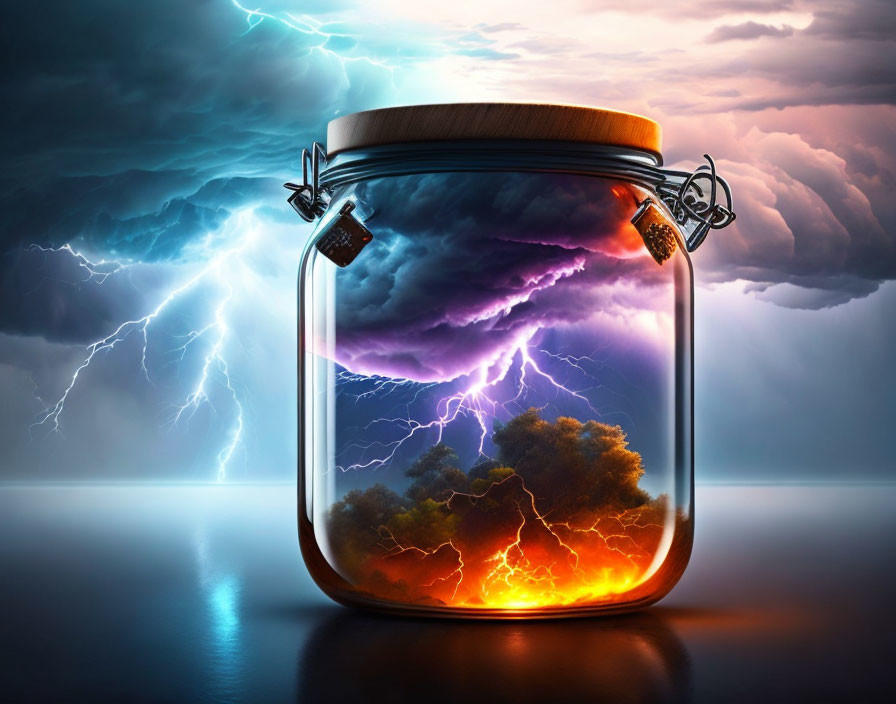 Thunderstorm in a jar