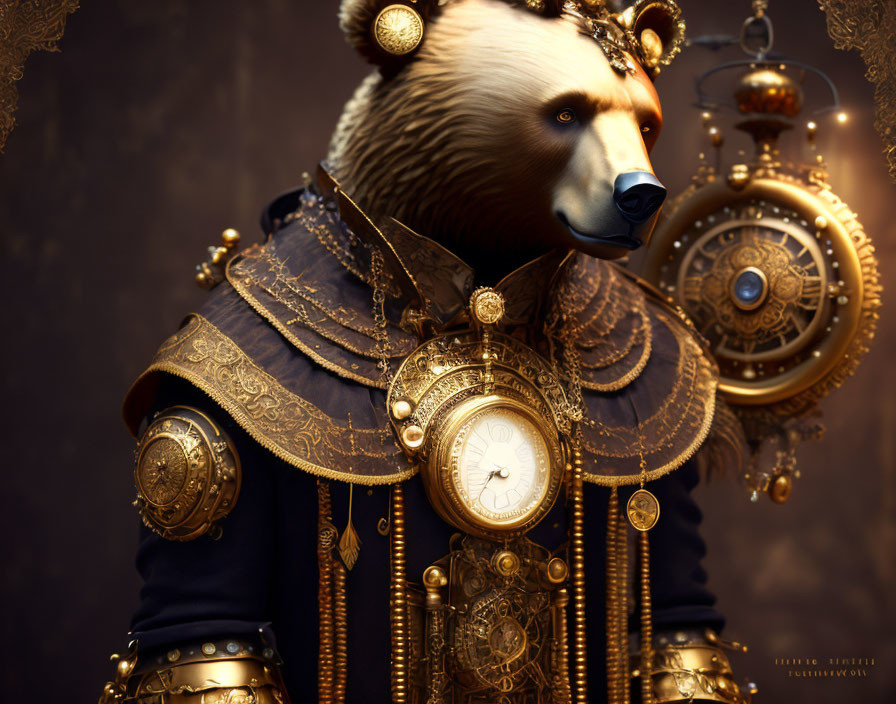 Steampunk Bear from my Imaginary MC deck 
