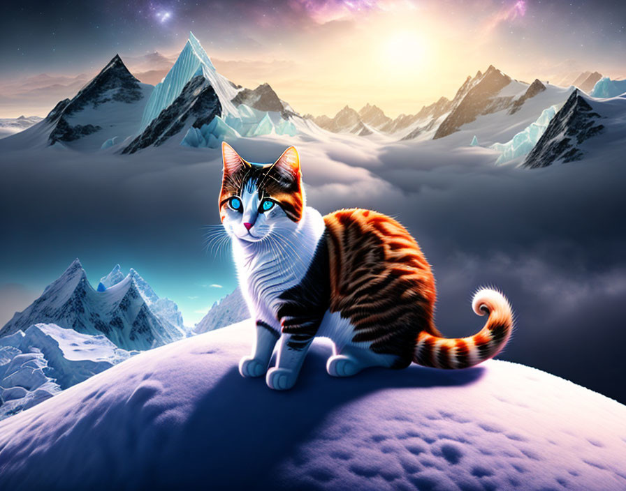 Cat in mountain 