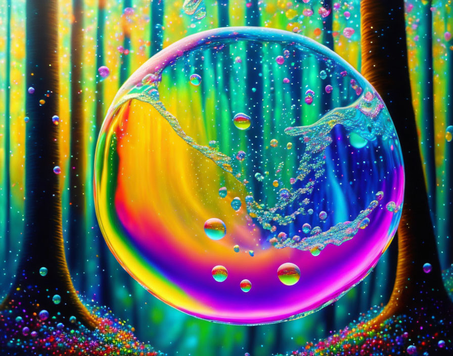 Rainbow Bubble Forest 