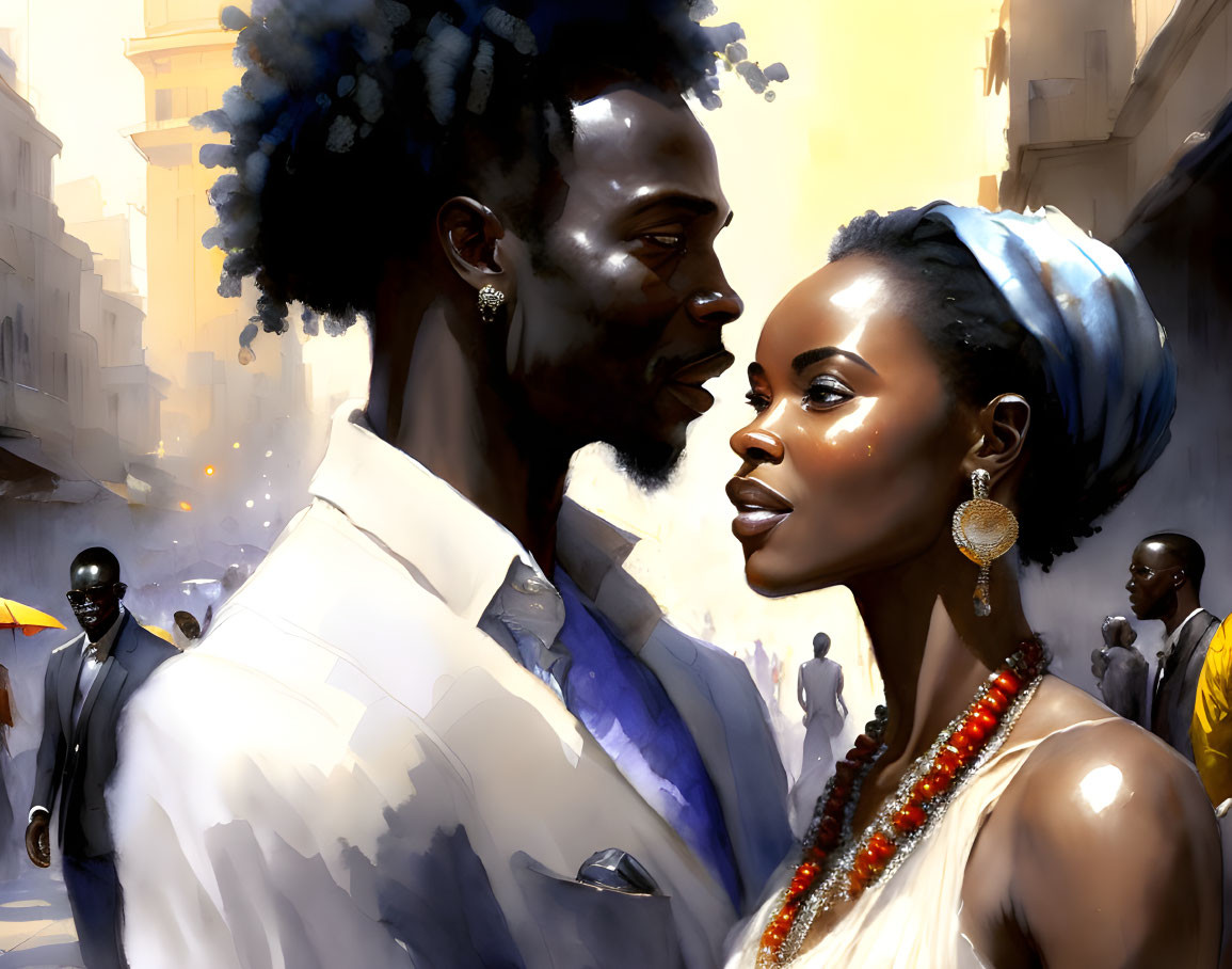 African couple in Lagos, Nigeria.