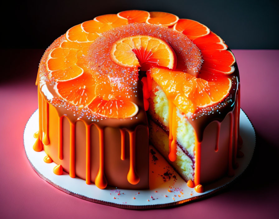 tangerine birthday cake