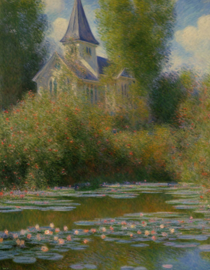 Church at the pond