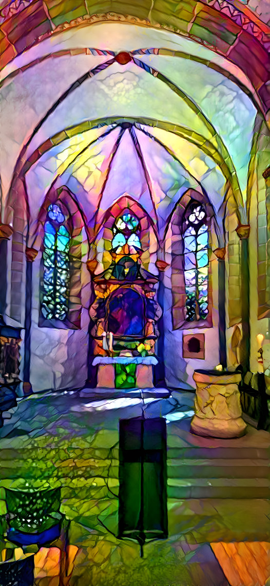 Church with stained glass