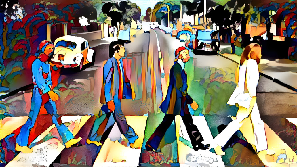 Abbey Road in Yellow Submarine Style