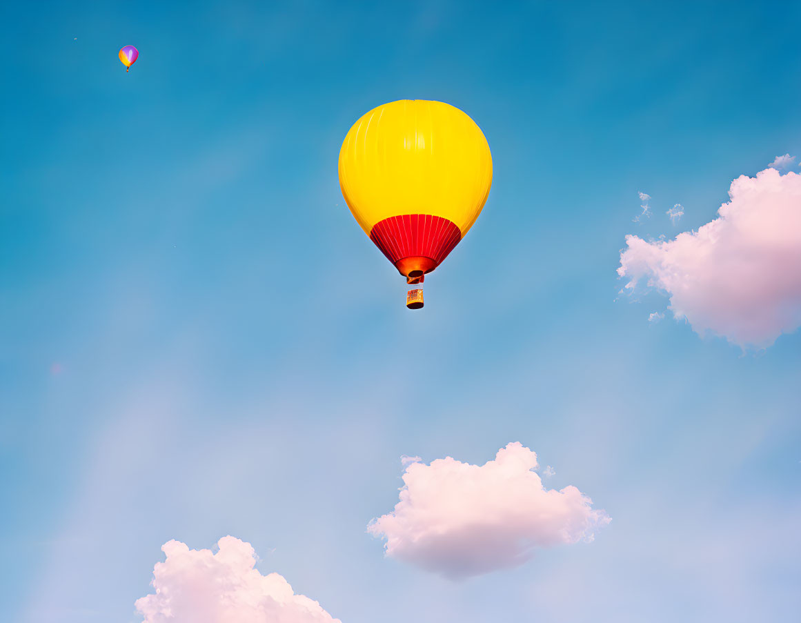 yellow balloon in the sky