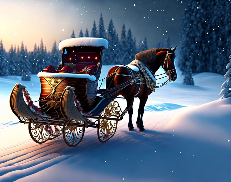 a ride in a sleigh