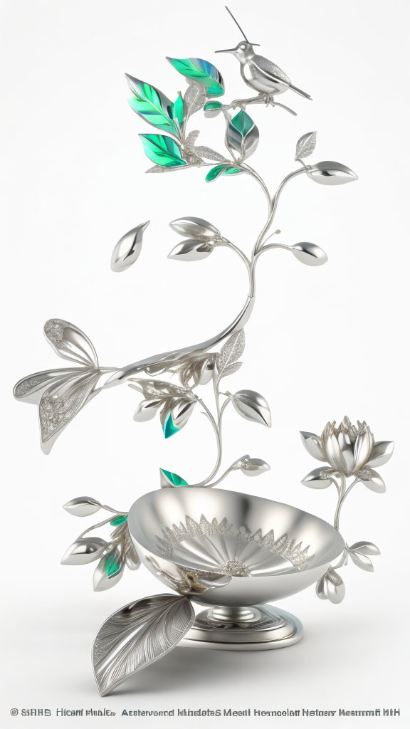 Silver art deco bowl 