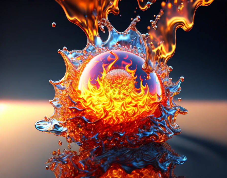 Ball Of Fire And Water