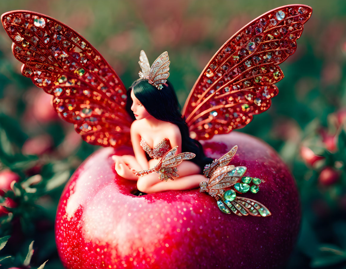 Fairy on the apple