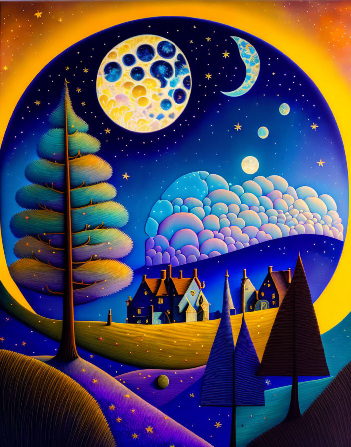 Enchanted Moonlight Tapestry