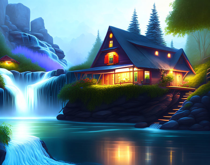 Waterfall house