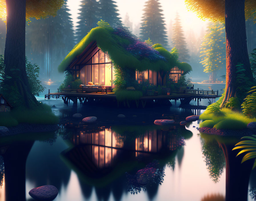Cozy Lake & Forest House