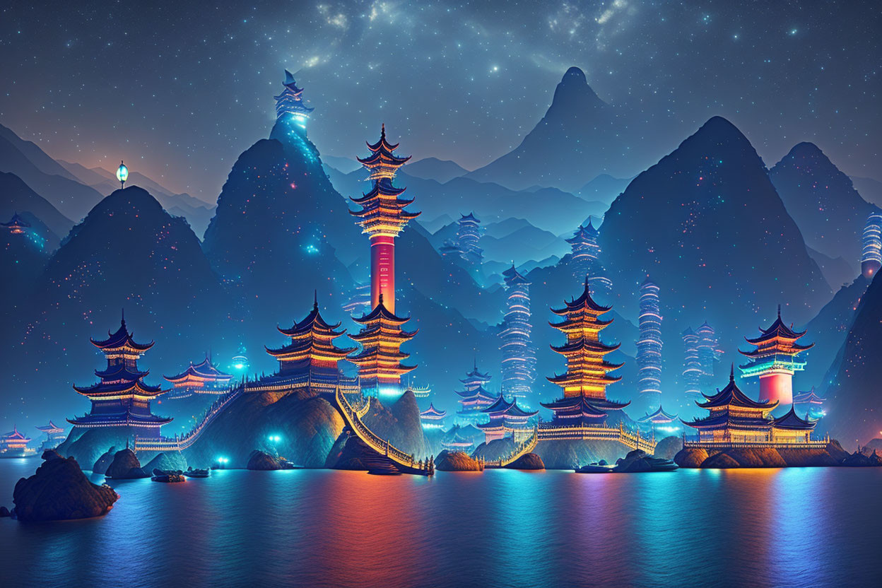 china at night dystopia 