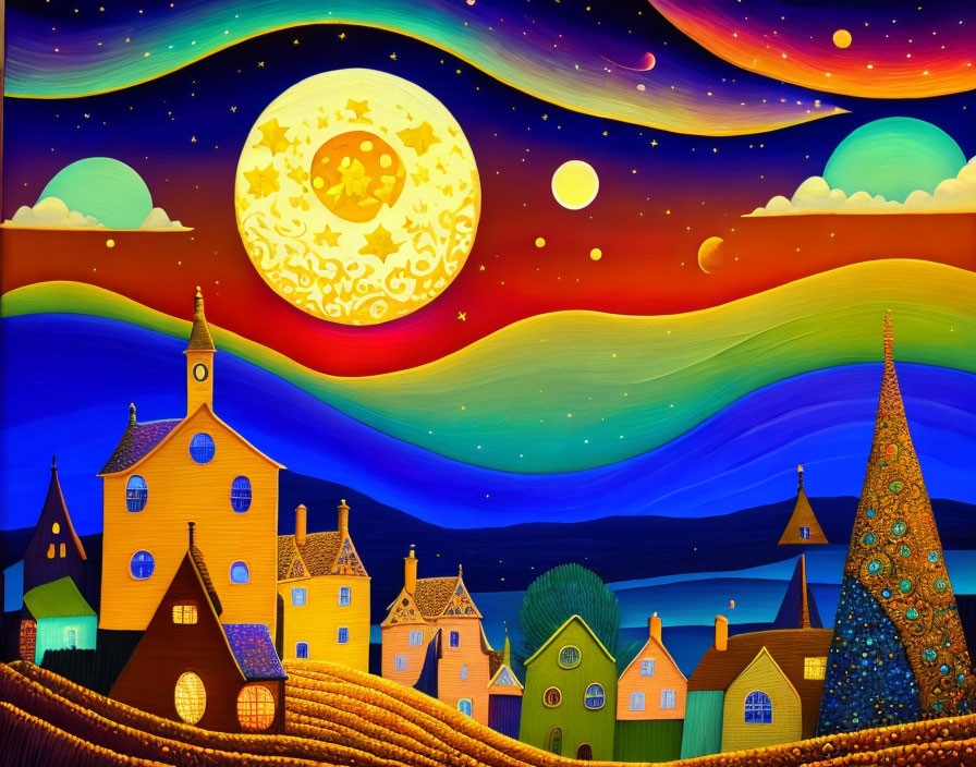 Whimsical Moonlit Tapestry
