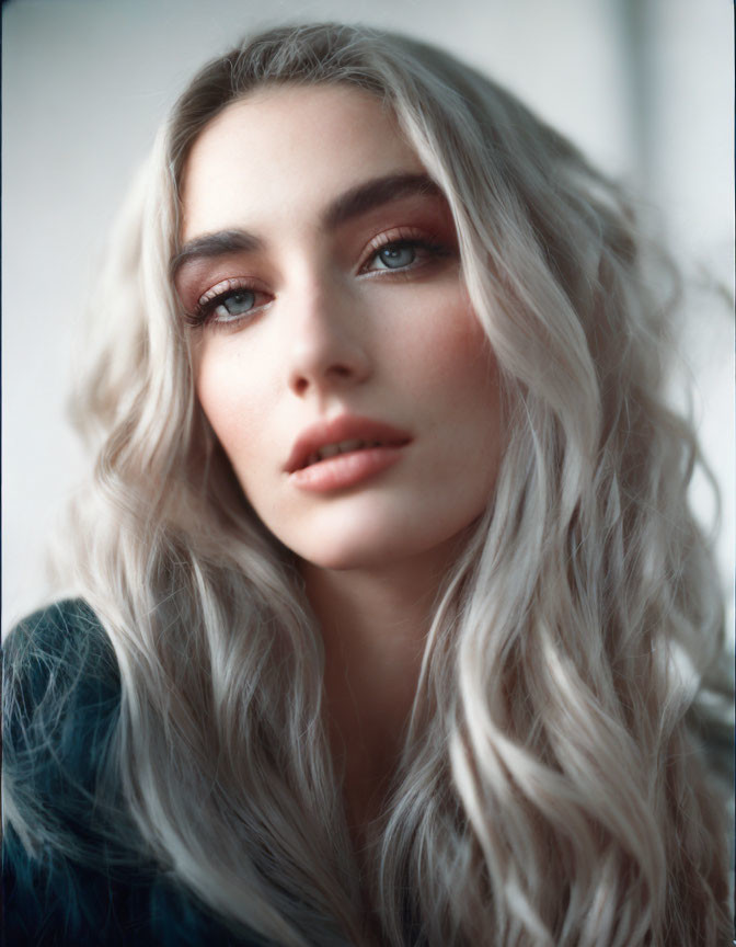 Pretty woman with grey hair