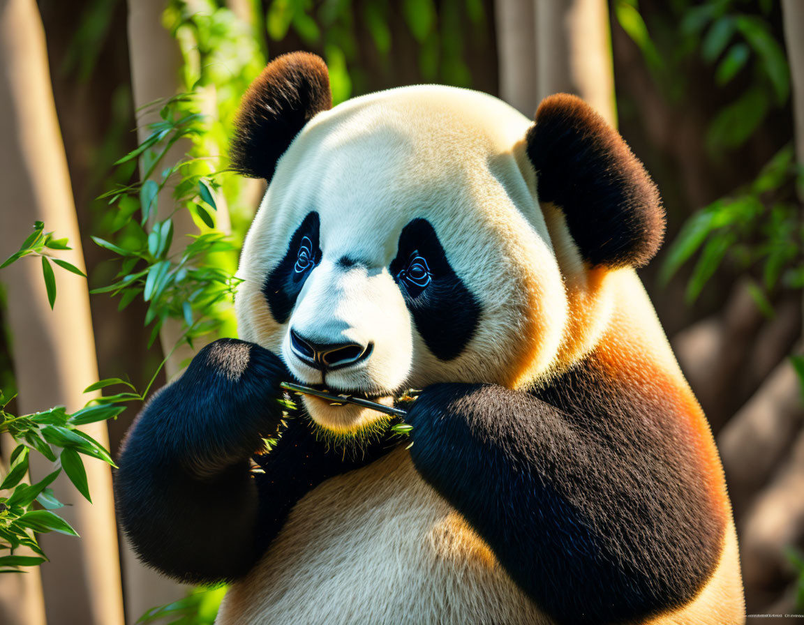 Panda snacking