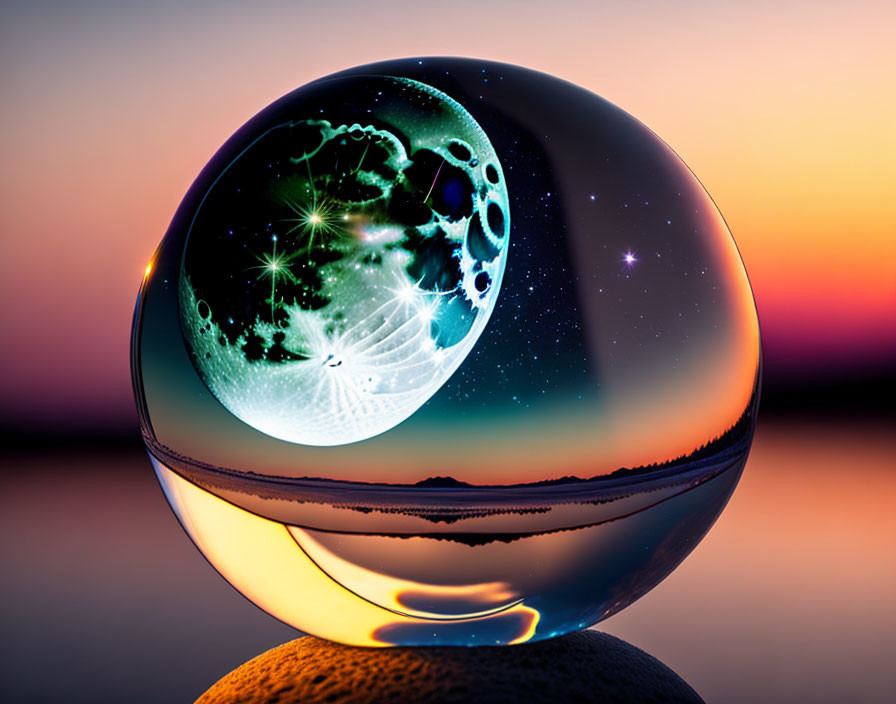 The Moon in the crystal ball