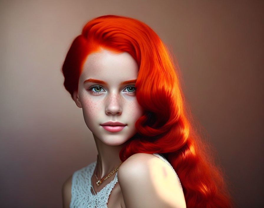 Girl with fantastic red hair