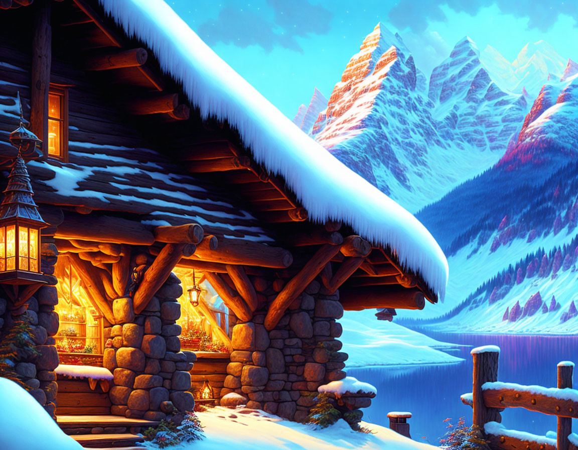 Cozy wooden cottage near the mountains