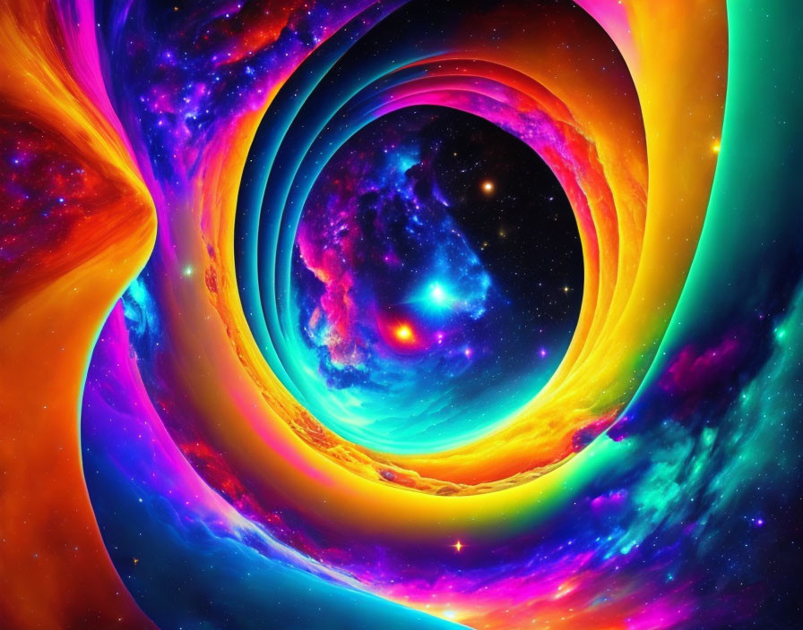 Deep space in bright colors