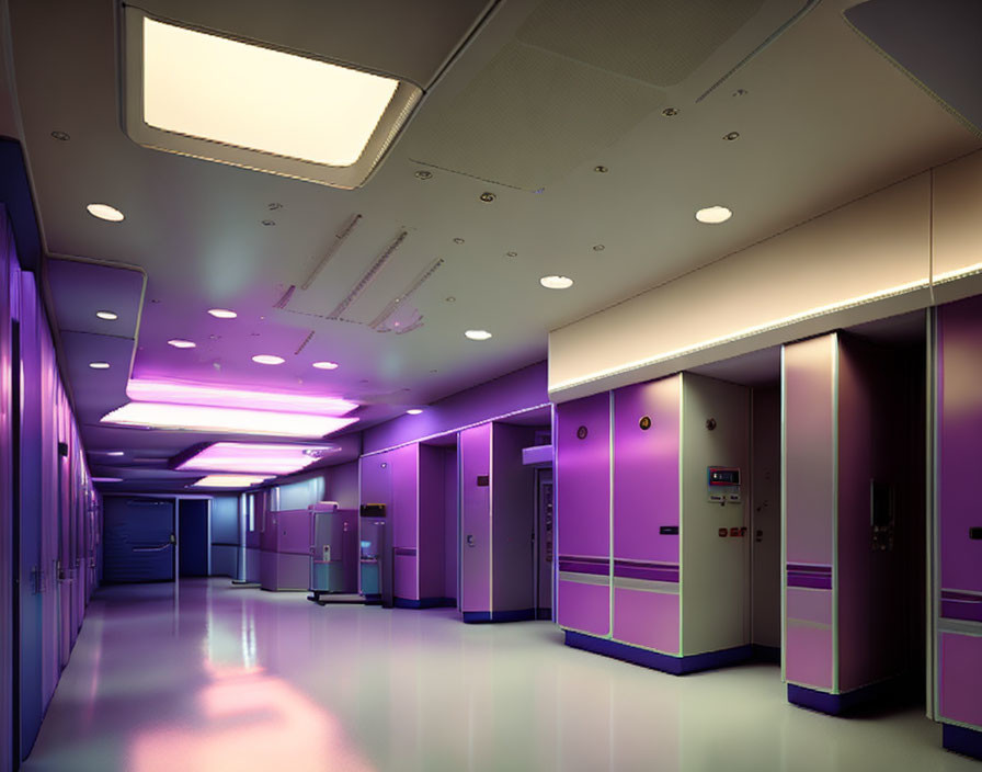 Futuristic hospital beds