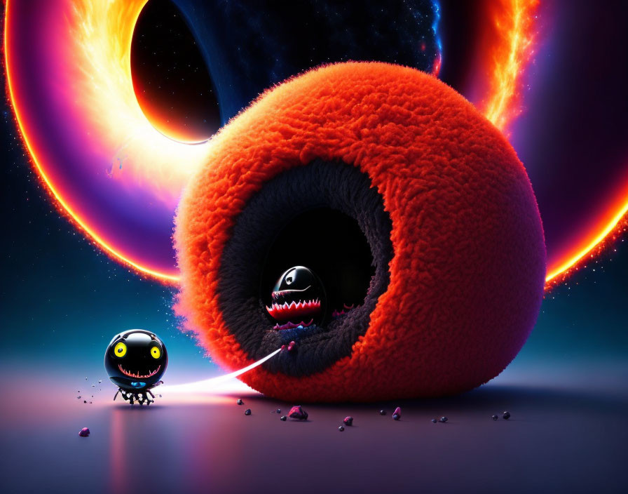 Monster Eats A Black Hole