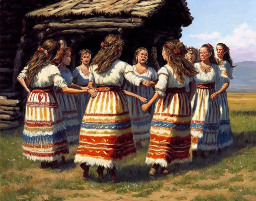 Round dance is an interesting ancient pastime. 
