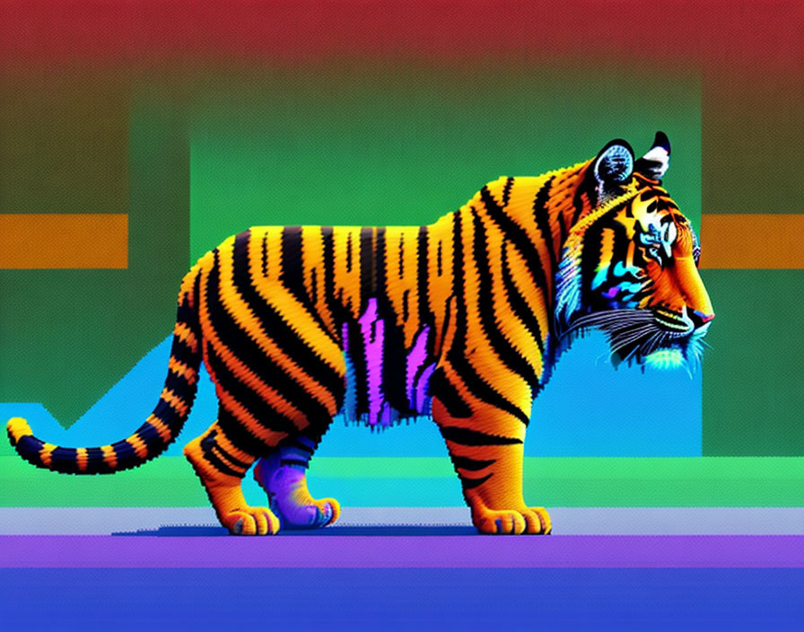Pixel tiger