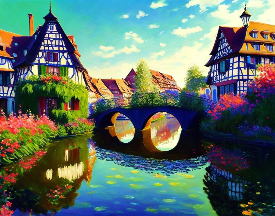 The Little Venice of Colmar by Monet