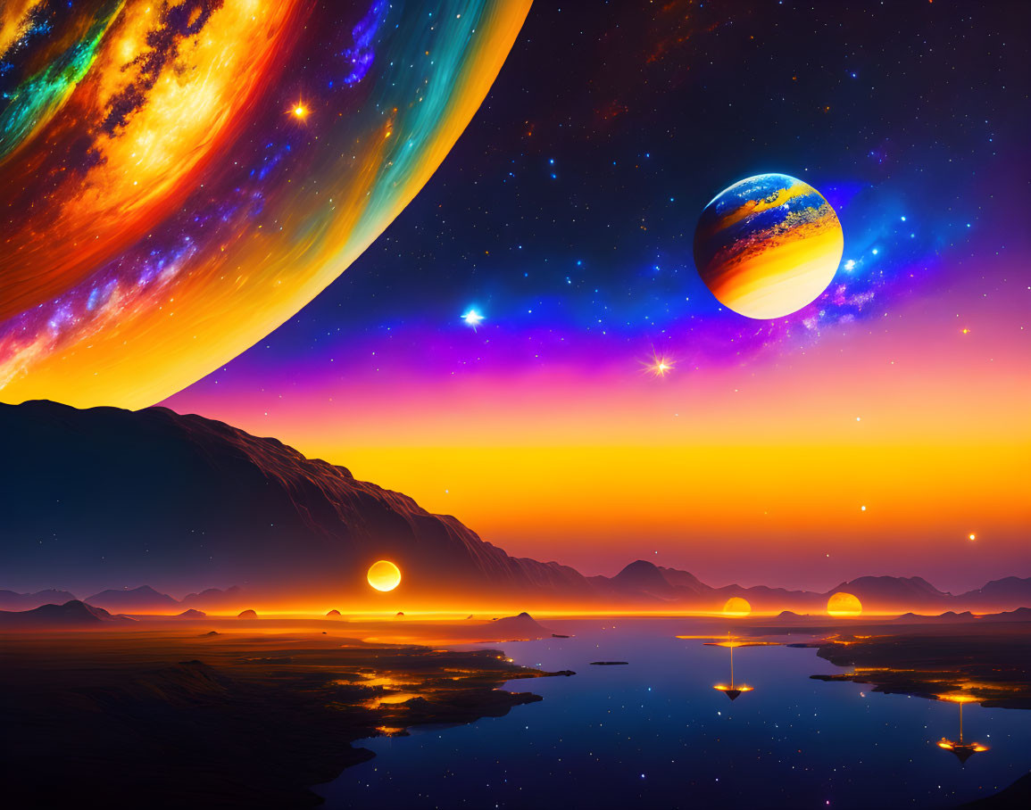 Twilight on a distant planet