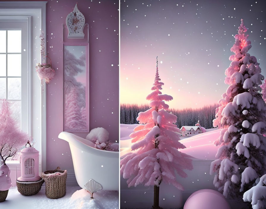 A beautiful whimsical winter scene