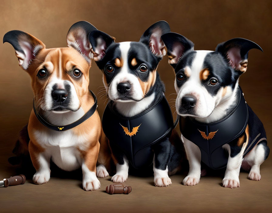 This so cute its dogs with Bats