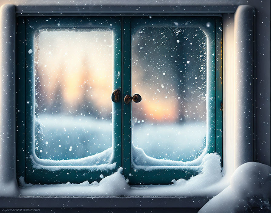 Snowy window