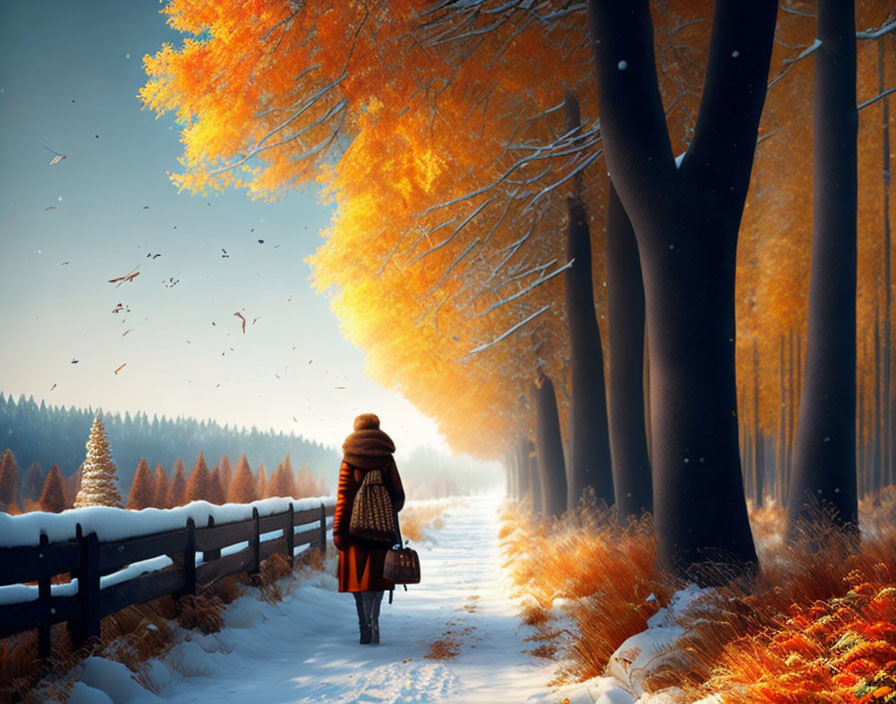 winter with fall