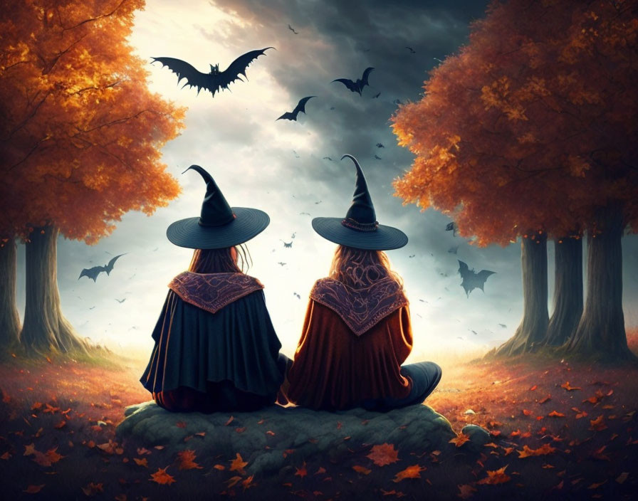 Witches looking in the sky