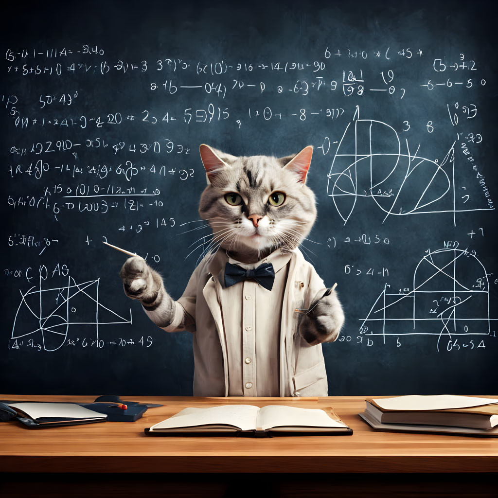 Scientist cat