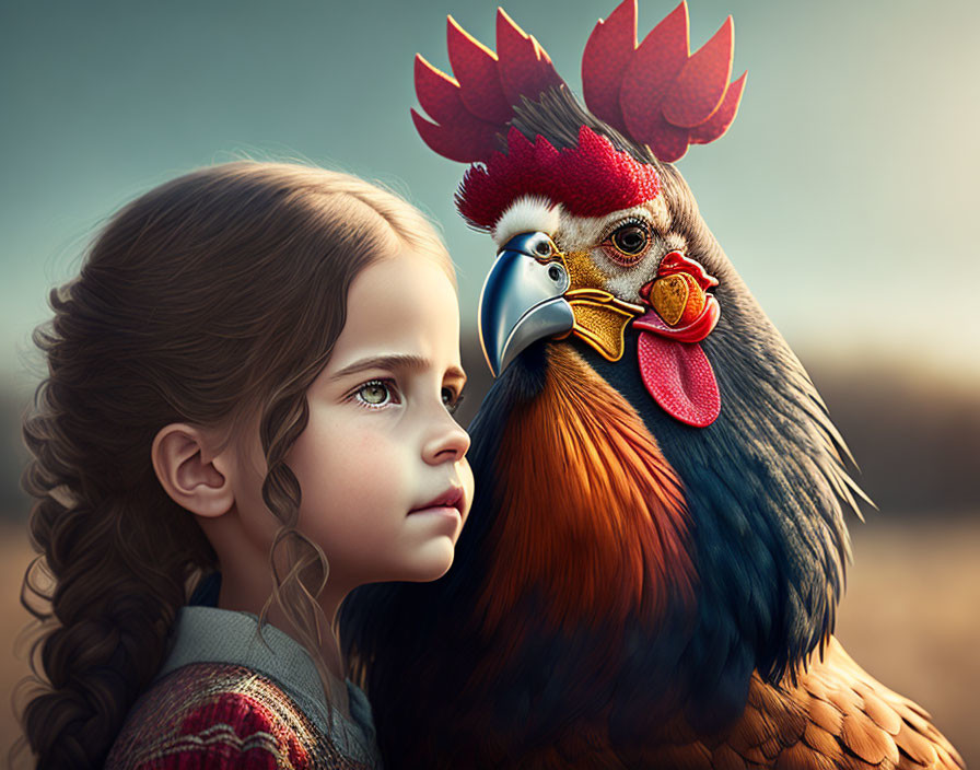 belong to...The girl and her Rooster