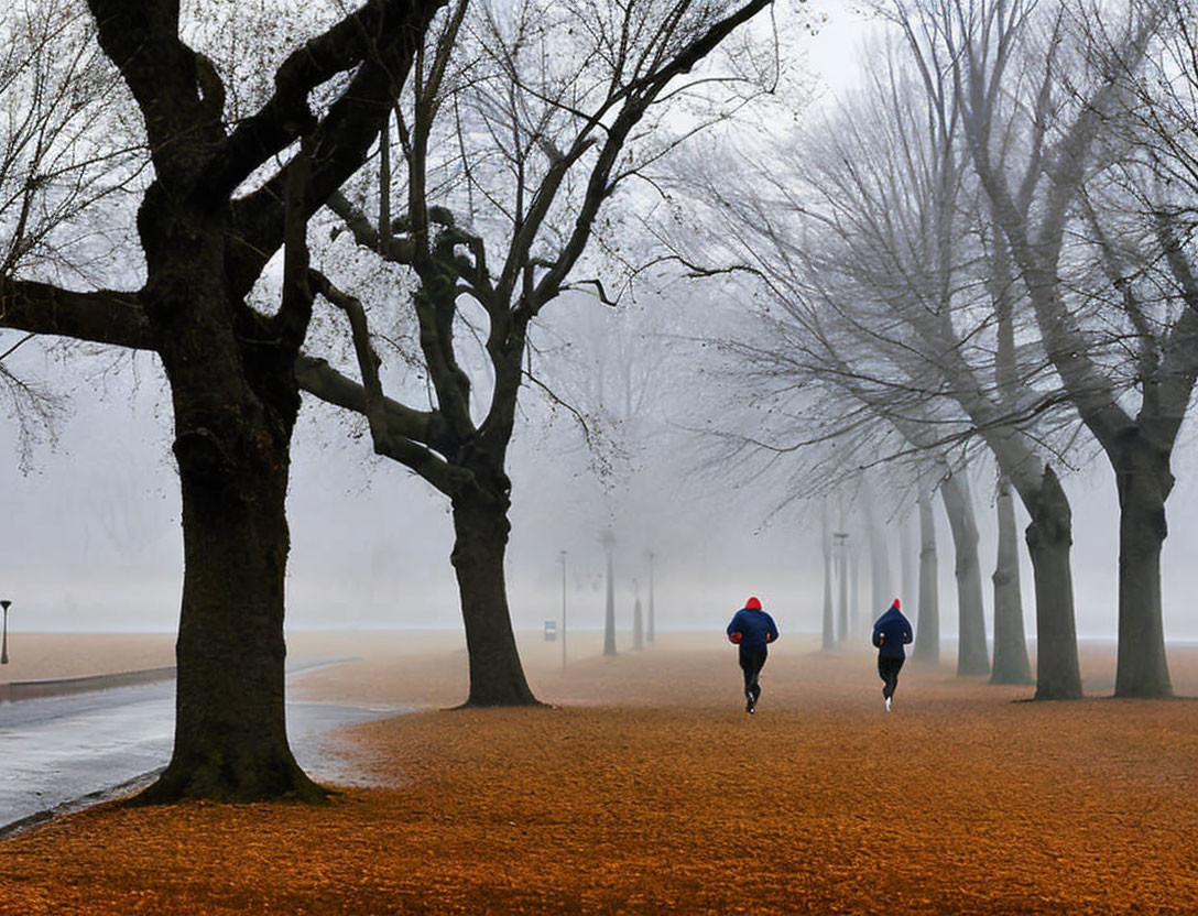 runner around the trees
