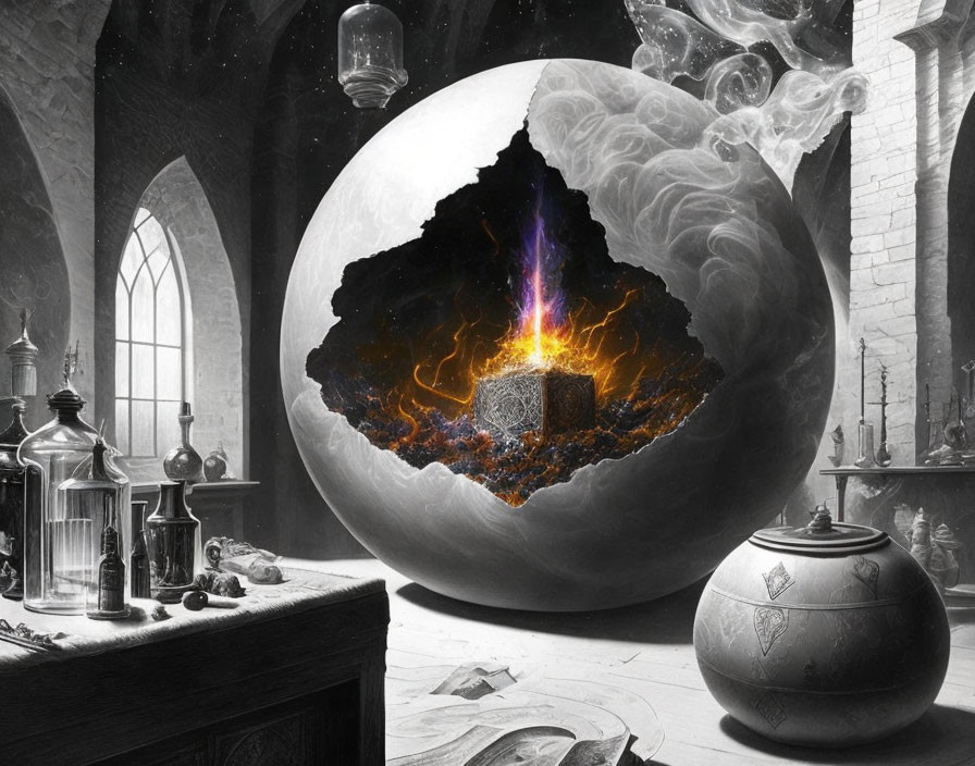 Explosion of the philosopher's stone