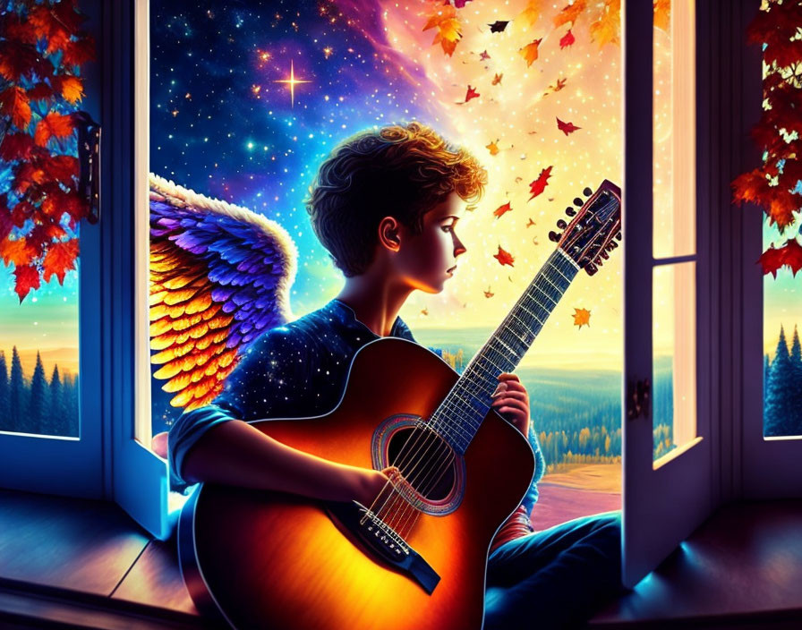 angel with guitar