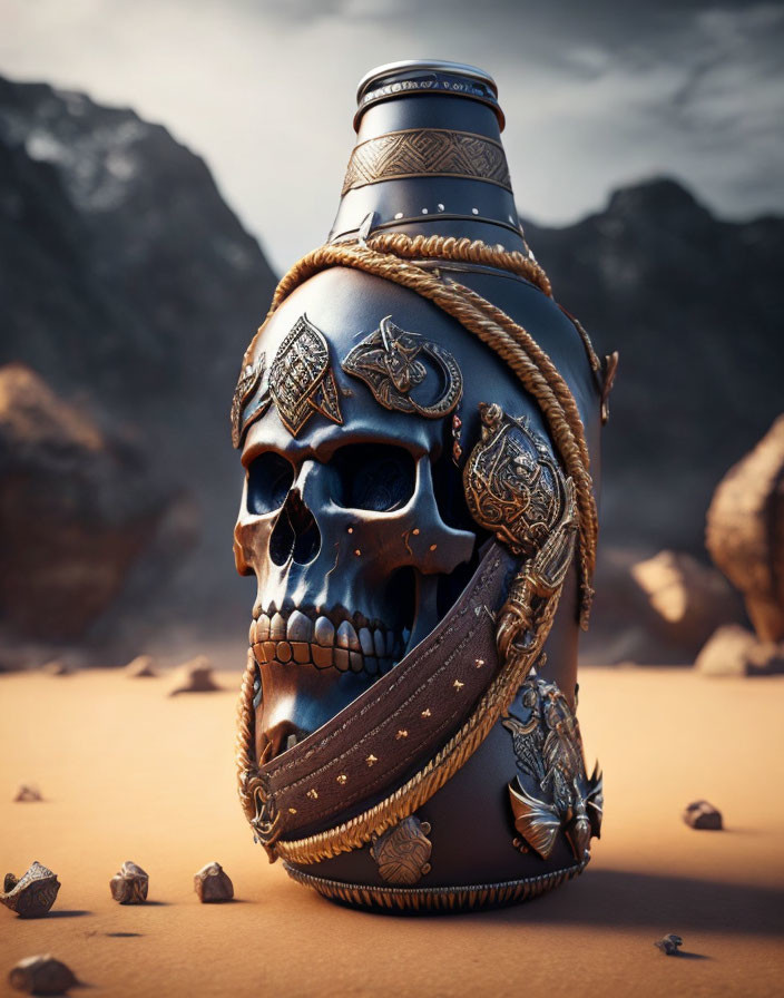 Viking skull bottle