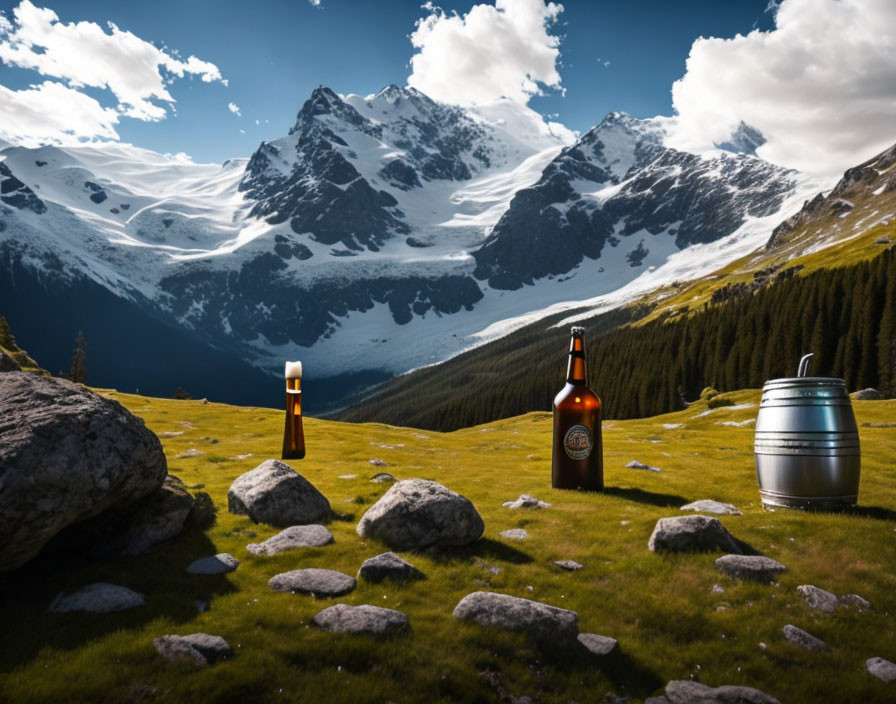 Beer on the alpine pasture