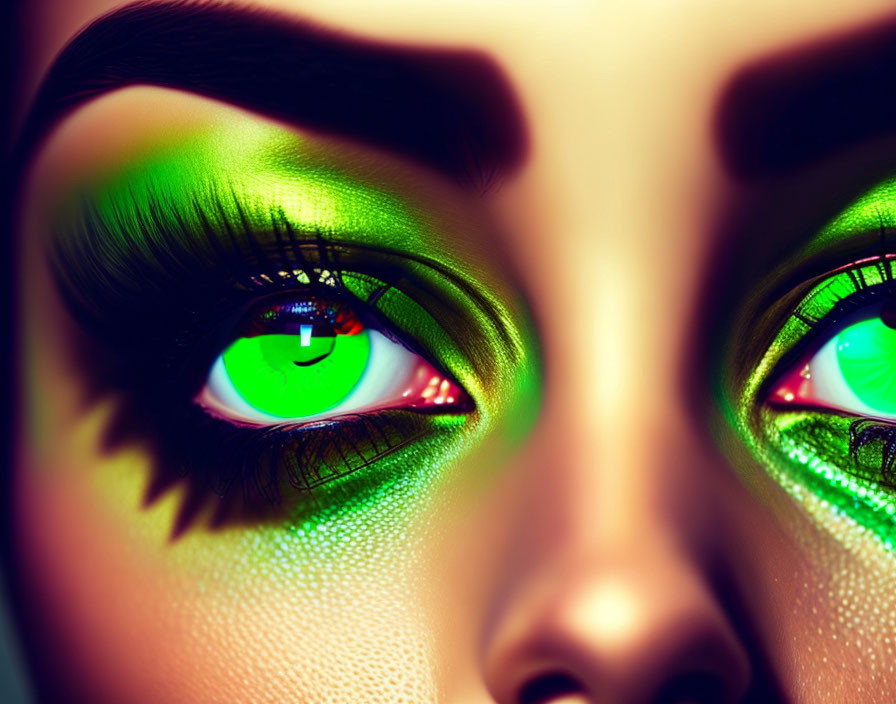 female eyes are green