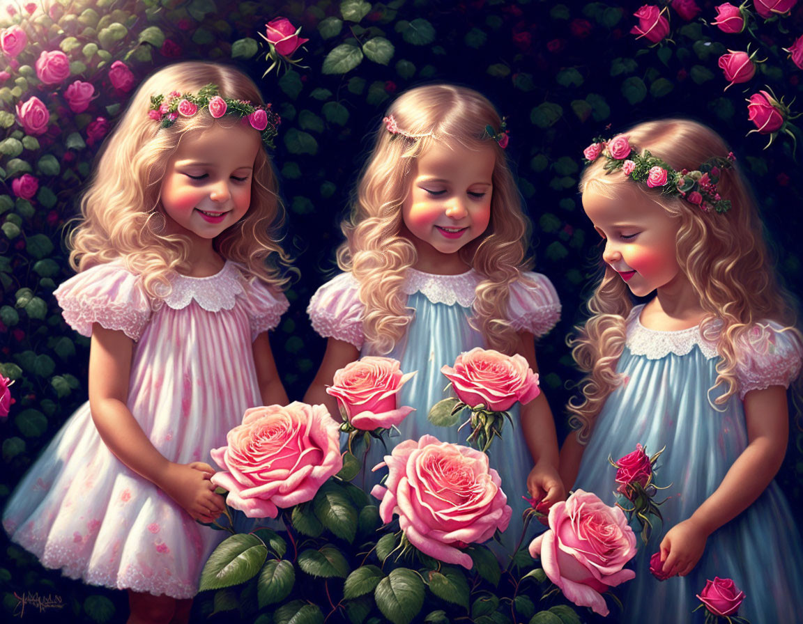 3girls in rose