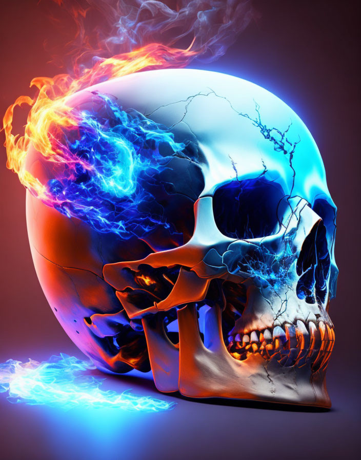 Flammed Skull