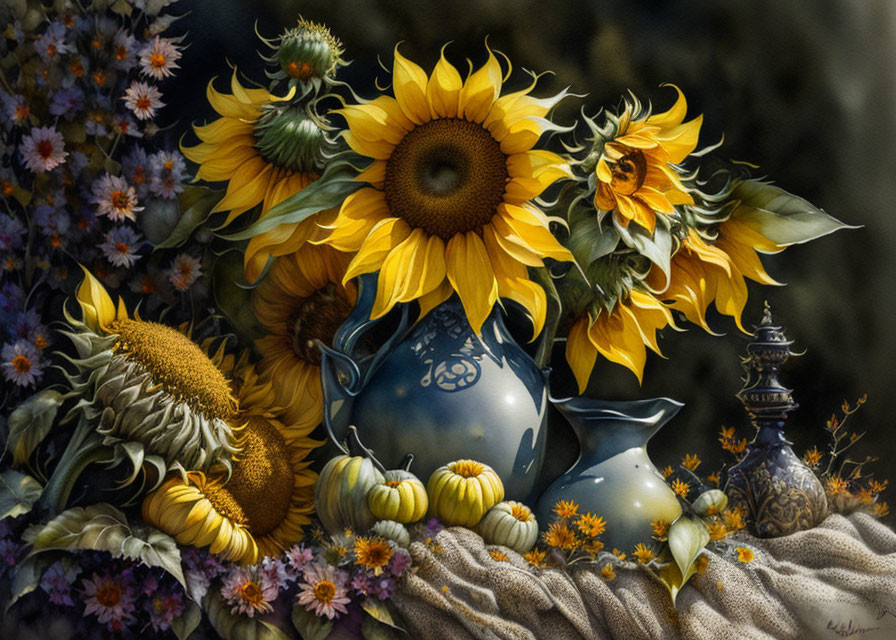 sunflower vase