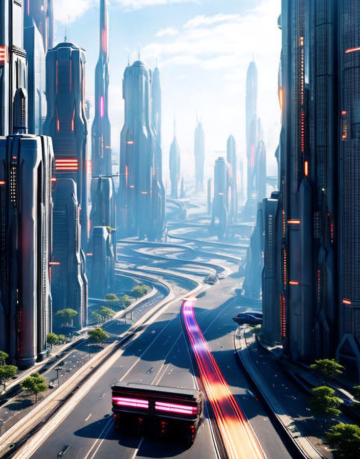 Futuristic cityscape 