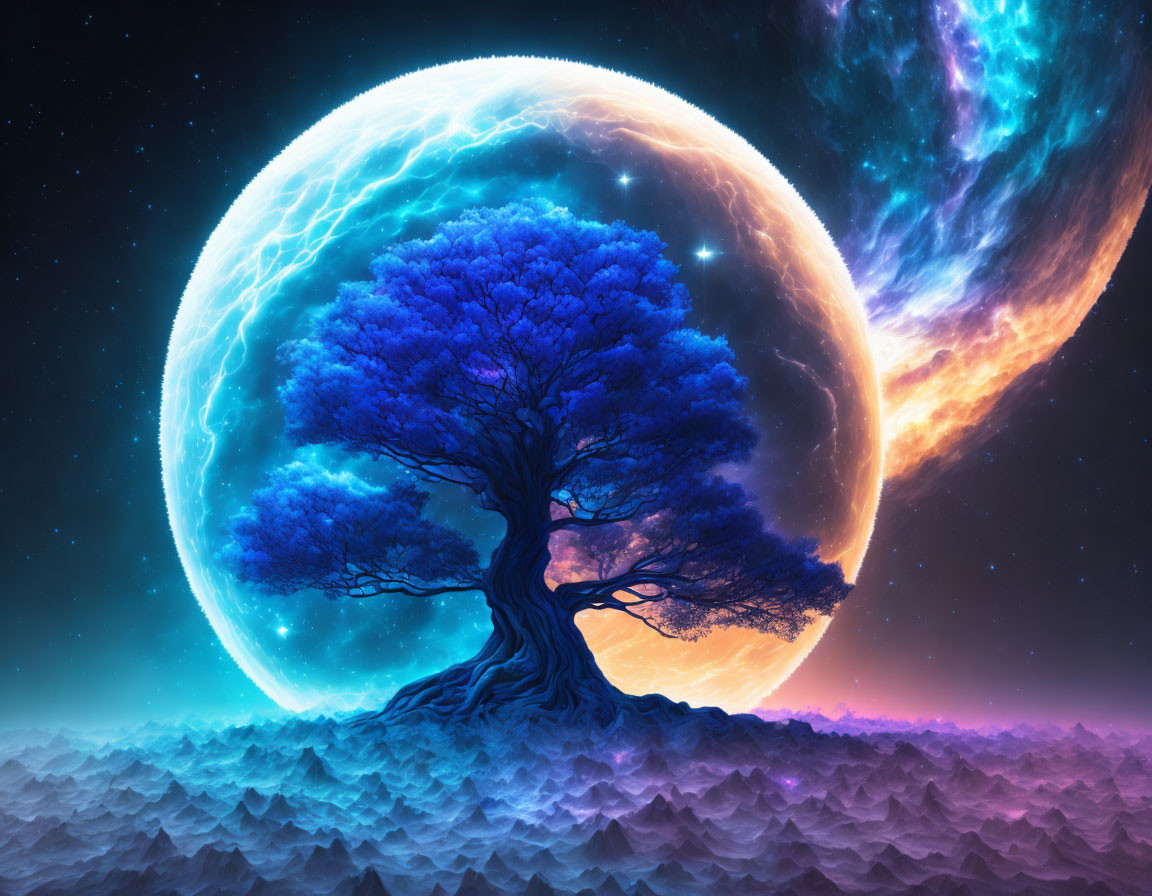 blue life tree nebula
